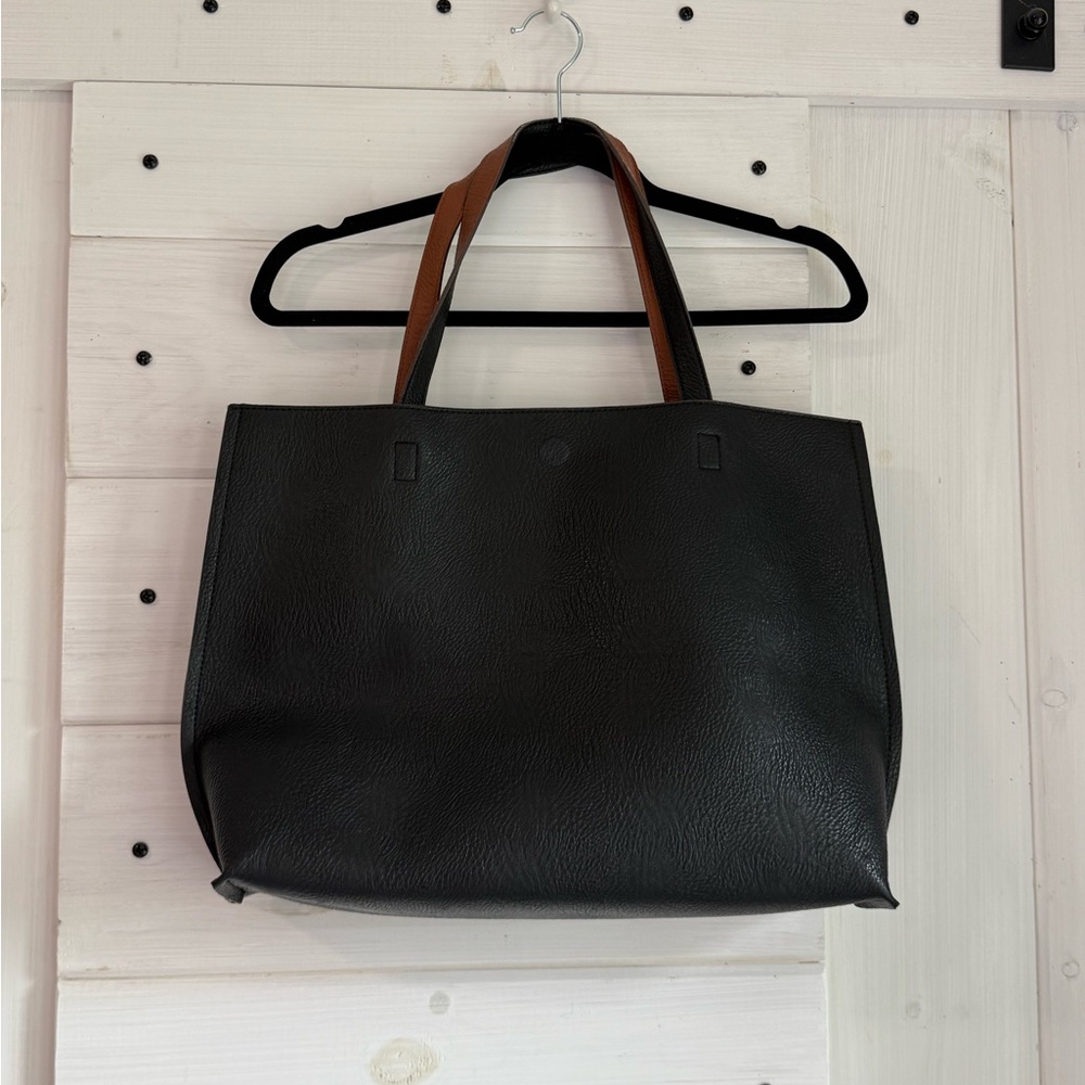 Street Level Black and Brown Totes with Structured Design